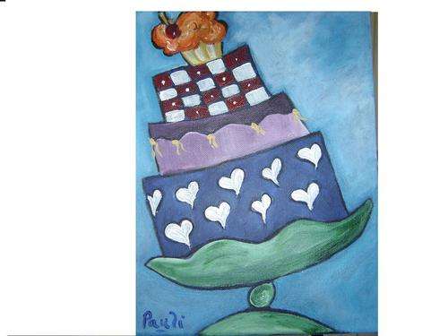 Leaning tower of cakes