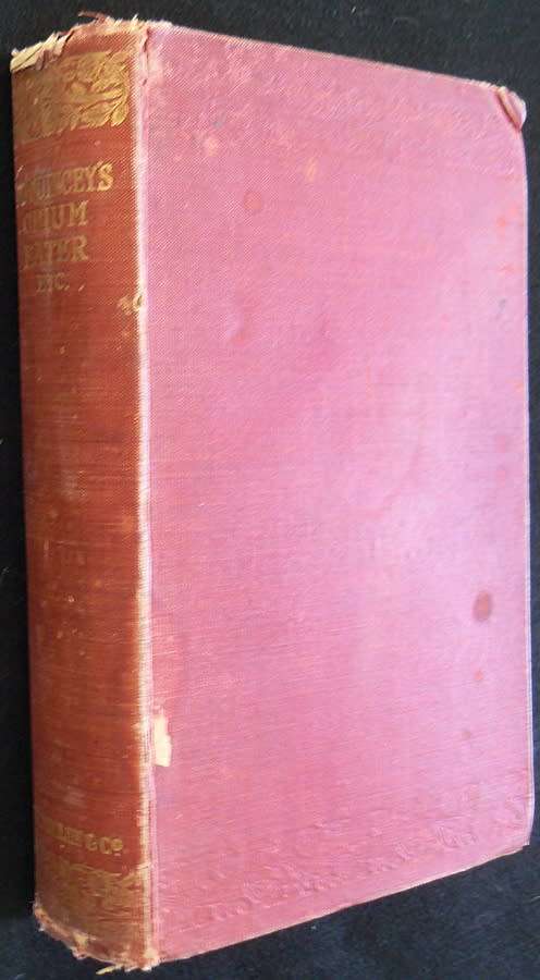 The Confessions of an English Opium-Eater, and other essays. de Quincey. Thomas