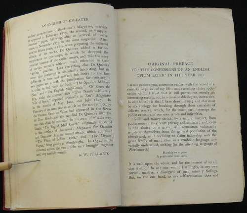The Confessions of an English Opium-Eater, and other essays. de Quincey. Thomas