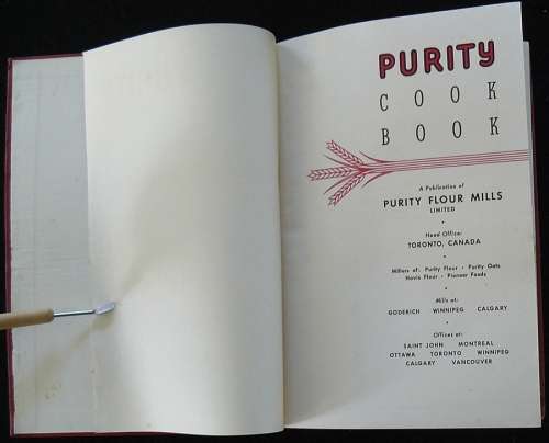 PURITY COOK BOOK 875 Tested Recipes. Watson, Kathleen M