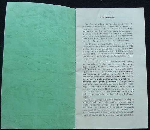 Gesonde Huisgesinne Bou `n Lewenskragtige Volk! Ossewabrandwag