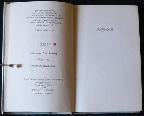 A Pale View Of Hills. Ishiguro, Kazuo