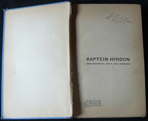 Kaptein Hindon. Oorlogsaventure Van `n Baas Verkenner. Preller, Gustav S.