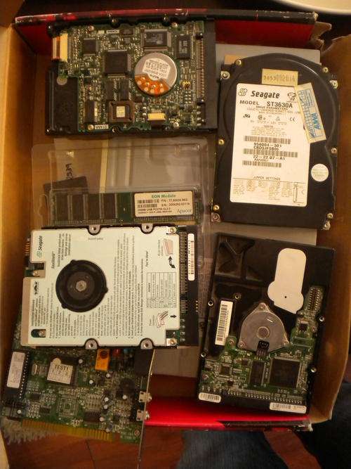 Lot of desktop hard drives , 256 mb ram ,and cd drives