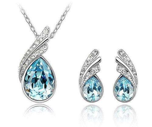 Crystal Jewelry Set Make With Swarovski Elements Earrings+Necklace***value R1000***