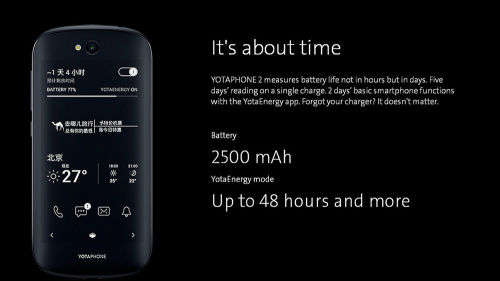YOTAPHONE 2 - 4G LTE 5" FHD AMOLED + 4.7" qHD Dual Screen 32GB Wireless GPS BLACK