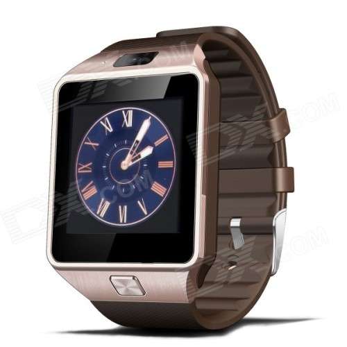 DZ09 smart watch - simcard function - Apple & Android - Brown / Brown/Gold