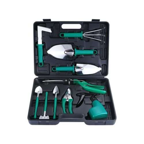 Garden Tool Set Green 10 Piece