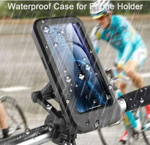 Bicycle Motorcycle Mobile Phone Holder For Motor Stand Waterproof Case Bag Cover Handlebar Mount