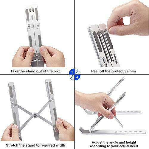 Laptop Stand Computer Stand Aluminum 6-Angles Adjustable Laptop Tablet