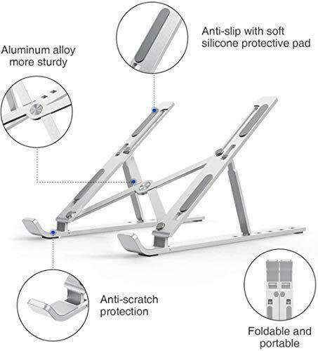 Laptop Stand Computer Stand Aluminum 6-Angles Adjustable Laptop Tablet