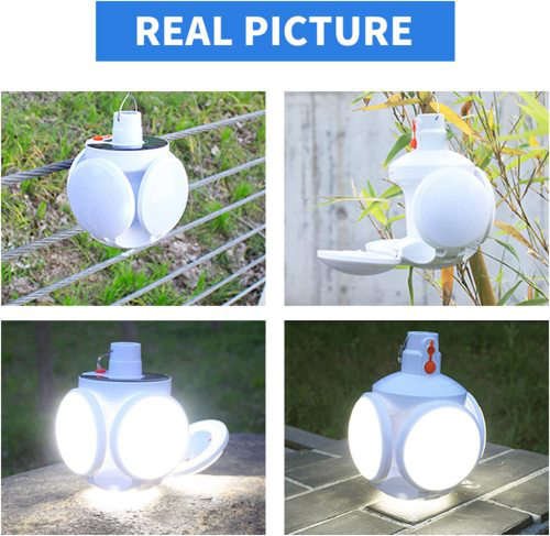 Solar Outdoor Emergency Light Camping Folding Football