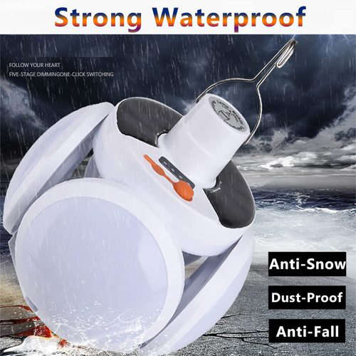 Solar Outdoor Emergency Light Camping Folding Football