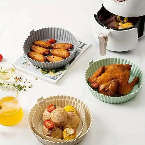 Air Fryer-Safe Silicone Baking Pan - Food-Grade Heat-Resistant Mat - Perfect for Baking Cakes!