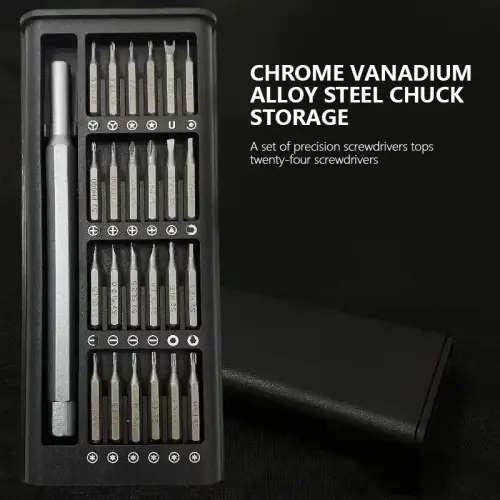 24 In 1 Screwdriver Kit Magnetic Bits Phillips Torx Hex Precision Dismountable Mini Tool Case