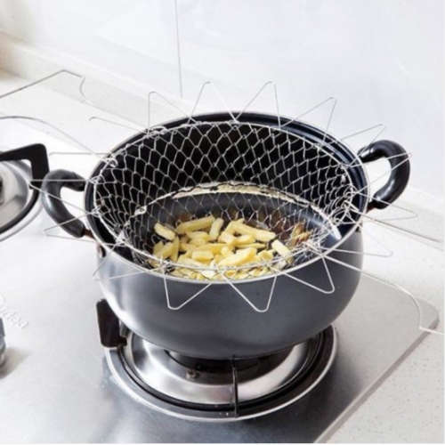 Stainless Steel Silver Chef Basket For Kitchen