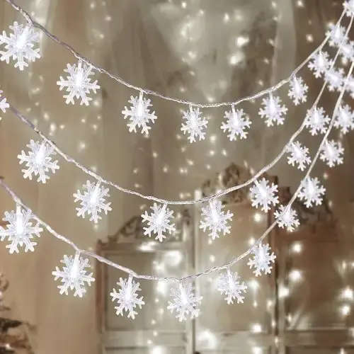 Christmas string lights5M White Snowflake Fairy String Light Strip