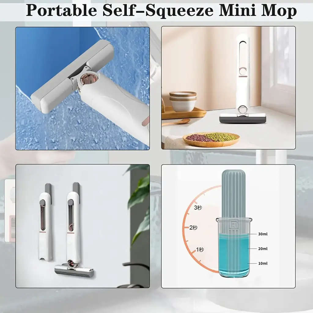 New Portable Mini Mop for Home, Kitchen, Car and Desk Cleaning Convenient Mini Mop for Quick