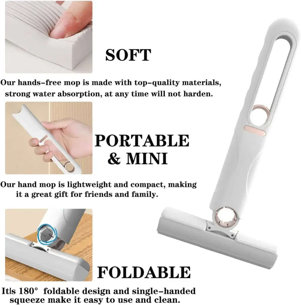 New Portable Mini Mop for Home, Kitchen, Car and Desk Cleaning Convenient Mini Mop for Quick
