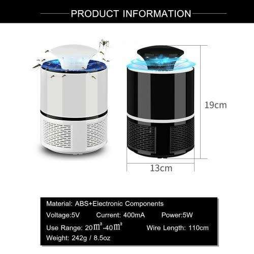 Electric Mosquito Catcher Insect Trap Zapper Flycatcher Killing Indoor Home Lamp