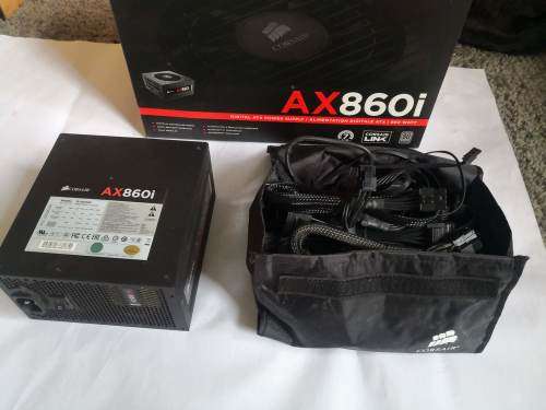 CORSAIR AX860i Digital ATX Power Supply  860 Watt 80 PLUS® PLATINUM Certified Fully-Modular PSU