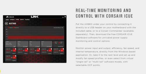 CORSAIR AX860i Digital ATX Power Supply  860 Watt 80 PLUS® PLATINUM Certified Fully-Modular PSU