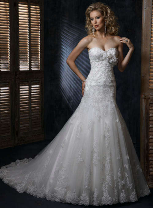 100% positive rating Custom-made Maggie Sottero Wedding Dress Bidal Gown - Style Ella Marie A3429LU