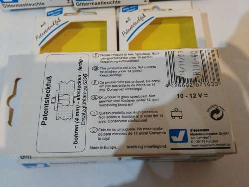 VEISSMANN STREET LAMPS   Z SCALE