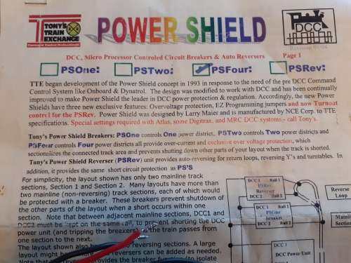 Tony's train exchange power shield PS FOUR    X 2