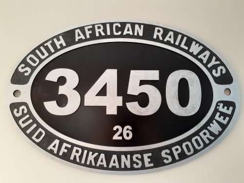 S A R   CLASS 26 RED DEVIL NUMBER PLATE      SOUTH  AFRICAN RAILWAYS