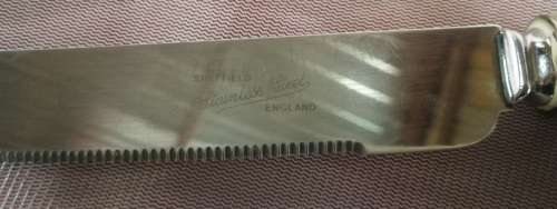 925 Sterling Silver Bread Knife - Sheffeild England 33cm long..
