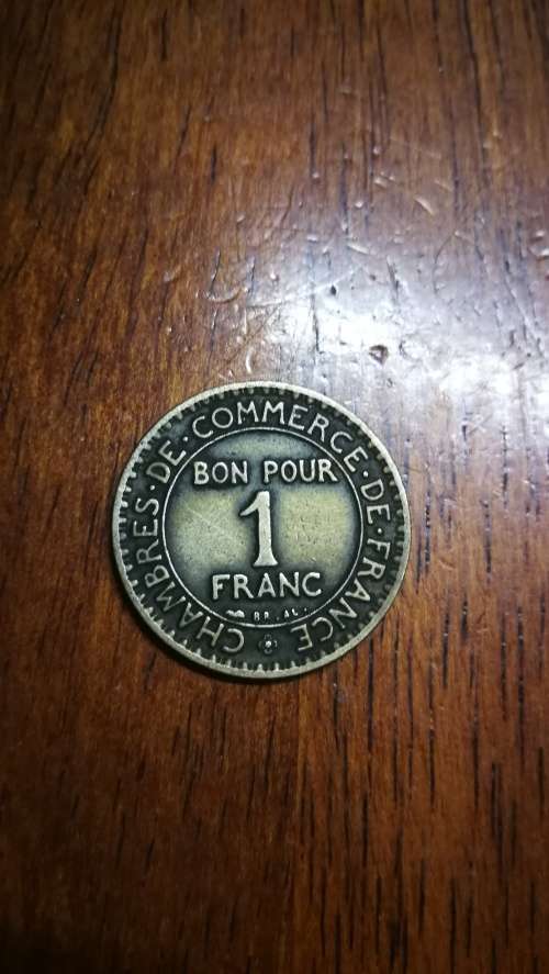 FRANCE 1924 1 FRANC COIN KM#876 Europe - French Chamber of Commerce Series - BEAUTIFUL! SCARCE!