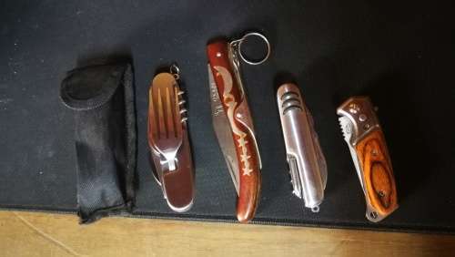 Bundle of Flick Knifes and multi tool Knifes