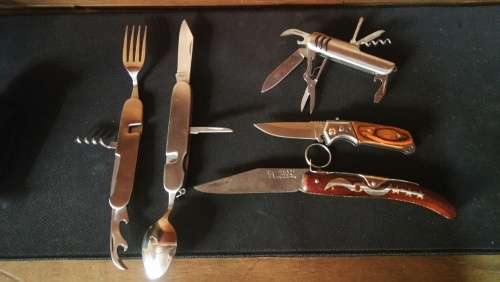 Bundle of Flick Knifes and multi tool Knifes