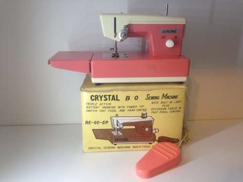 JAPAN MADE KIDS SEWING MACHINE - CRYSTAL - GREAT CONDITION AND FIND -