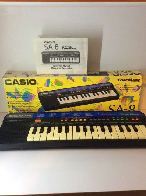 LATE 1980's early 1990's CASIO SA-8 TONEBANK KEYBOARD - FULLY WORKING - BLAST FROM THE PAST  -