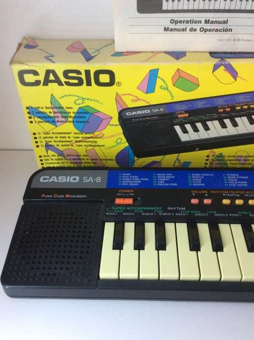 LATE 1980's early 1990's CASIO SA-8 TONEBANK KEYBOARD - FULLY WORKING - BLAST FROM THE PAST  -