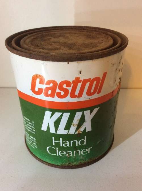CASTROL KLIX HAND CLEANER CAN / OIL CAN  - GREAT FIND - 500grams