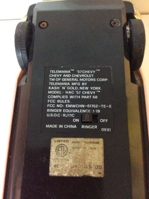 VINTAGE TELEMANIA 1957 CHEVROLET TELEPHONE  -  BRILLIANT -