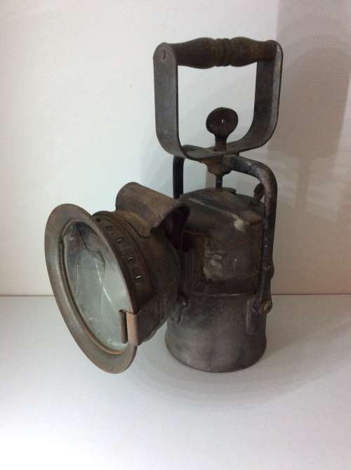 VINTAGE ENGLISH MINING/RAILWAY OIL LAMP - 1930's - GREAT FIND -