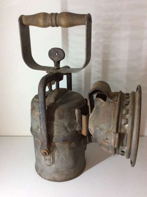 VINTAGE ENGLISH MINING/RAILWAY OIL LAMP - 1930's - GREAT FIND -