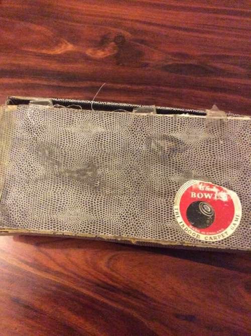 VINTAGE SET OF B&A ENGLISH CARPET BOWLS  - AMAZING FIND -