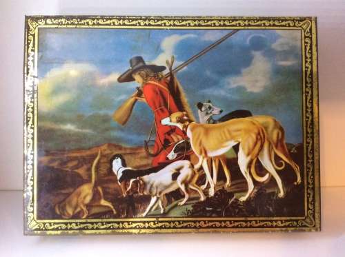 INCREDIBLE VINTAGE LARGE CHOCOLATE TIN - GREAT FIND -