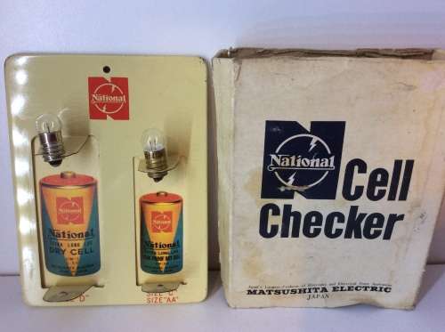 VINTAGE NATIONAL NEW OLD STOCK CELL/BATTERY CHECKER - GREAT FIND - WORKING & MUST HAVE -