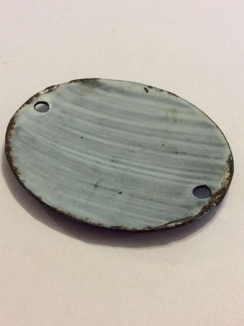 GREAT OLD HEAVY ENAMEL HOUSE NUMBER - 68 - END YEAR SALE -