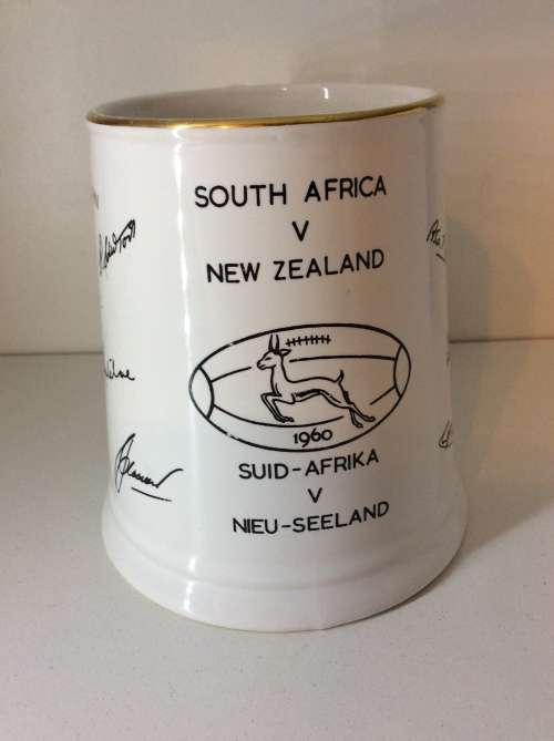 1960 SA vs NEW ZEALAND DROSTDY GRAHAMSTOWN MUG - GREAT CONDITION - AMAZING -