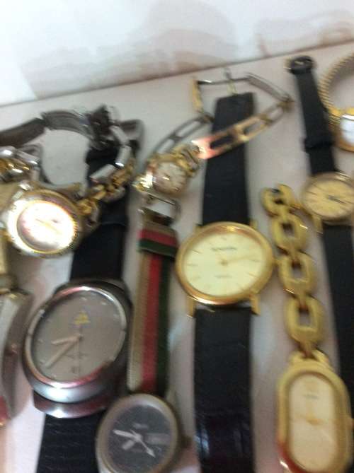 ESTATE LOT - 19 OLD/VINTAGE LADIES WATCHES - NONE TESTED - GREAT NAMES HERE - ALL ONE BID -