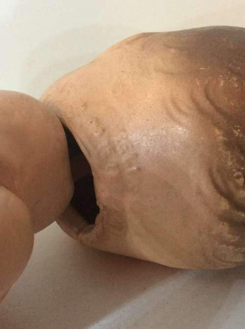 VERY OLD RELIABLE MADE IN CANADA COMPOSITE BABY DOLL - VERY RARE FIND - 28cm TALL -