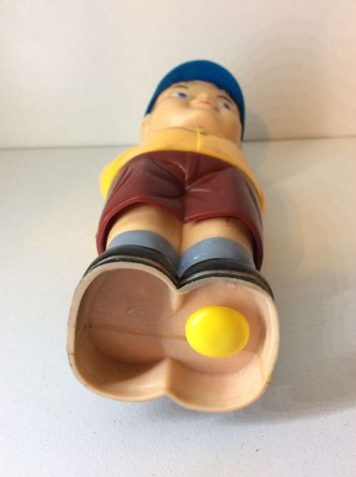 VINTAGE JAPAN TOY - NOVELTY, PULL DOWN THE BOYS PANTS AND IT SHOOTS WATER -