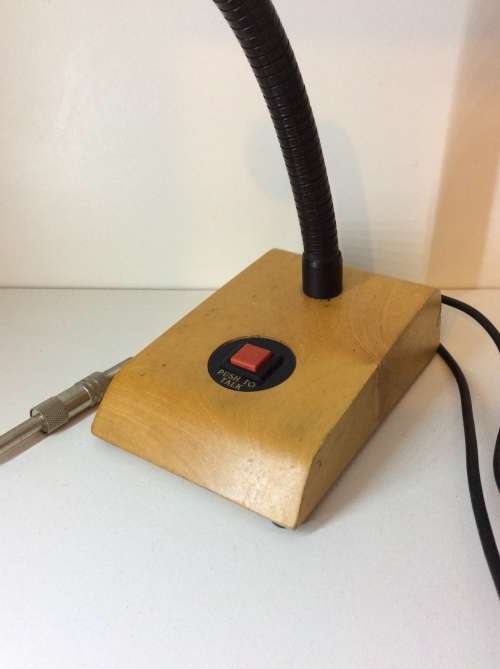 VINTAGE OLD SCHOOL INTERCOM MICROPHONE - WORKING - LET THE PRINCIPLE IN YOU OUT! -